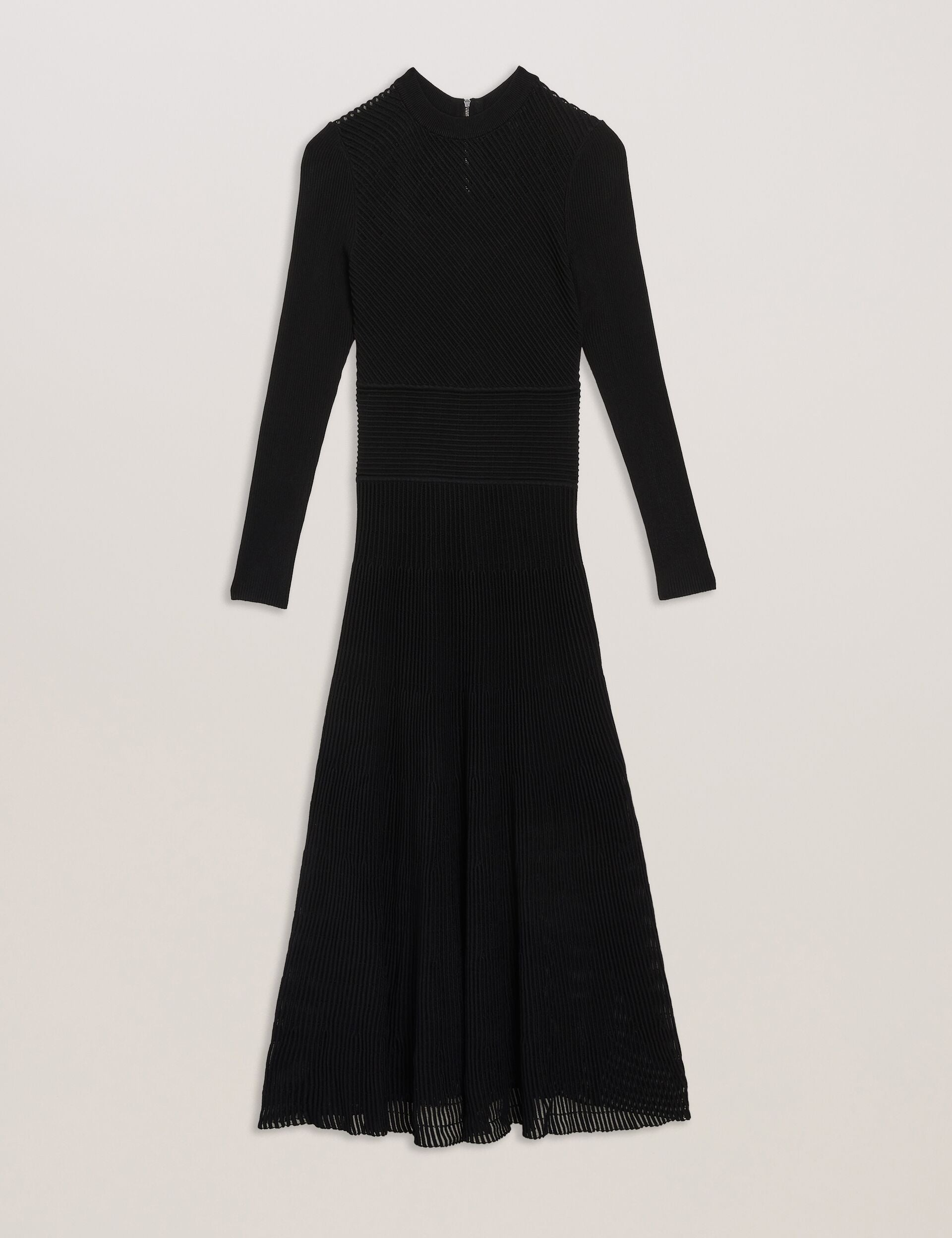 TED BAKER デッドベイカー リブニットワンピース LATINIA Black Bodycon Midi Dress | Latinia | Ted Baker US