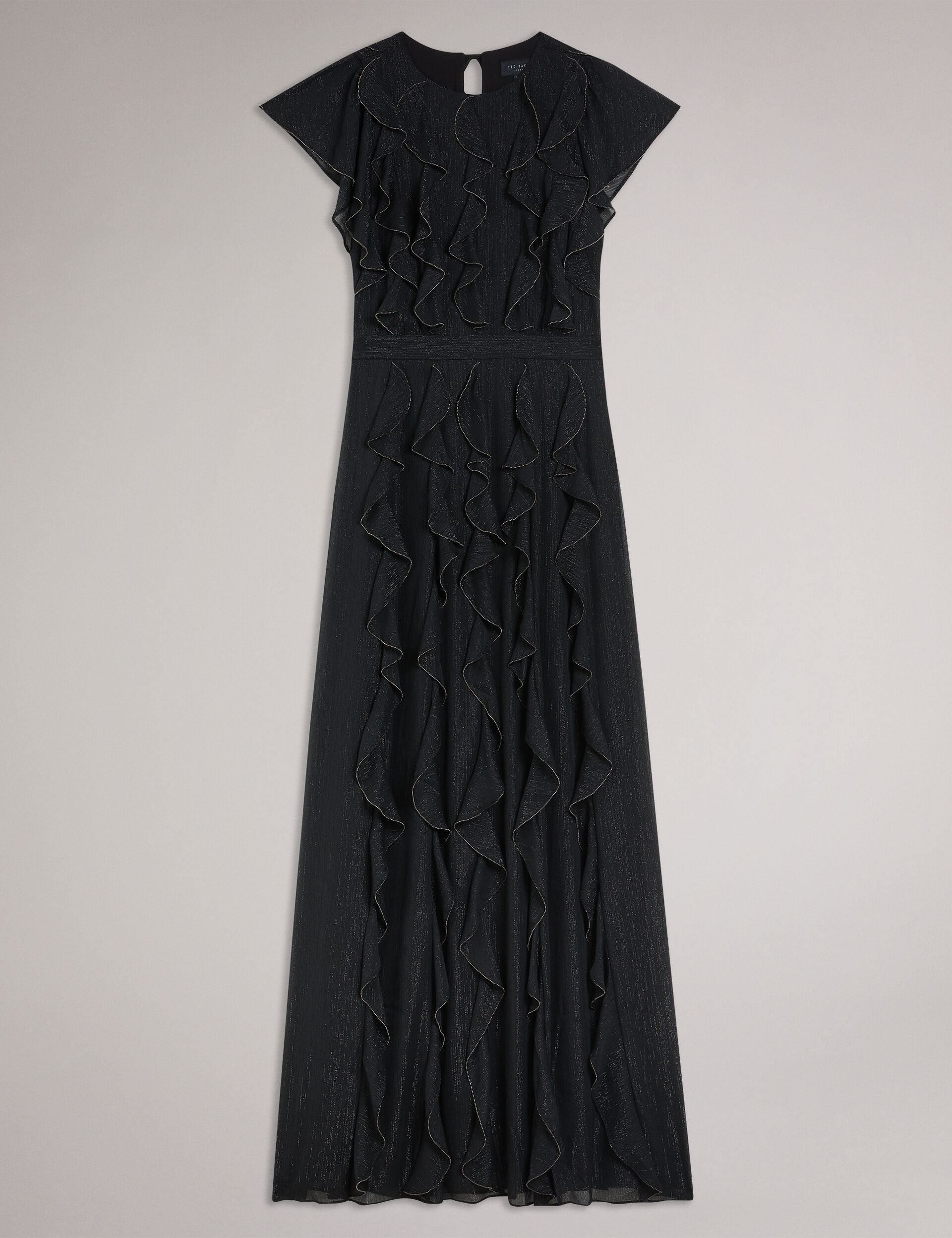 Black Maxi Ruffle Dress | Hazzie | Ted Baker US