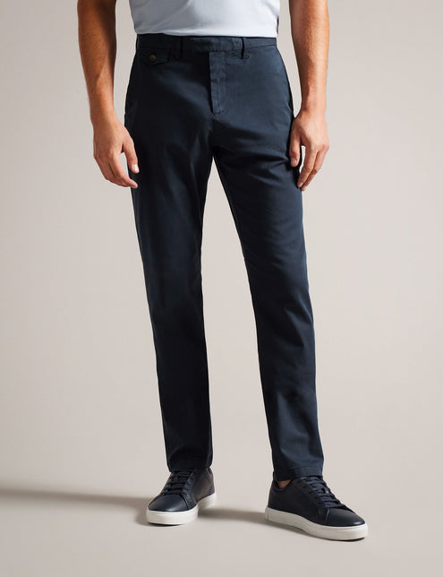 SLIM TEXTURED CHINO TROUSER | NAVY