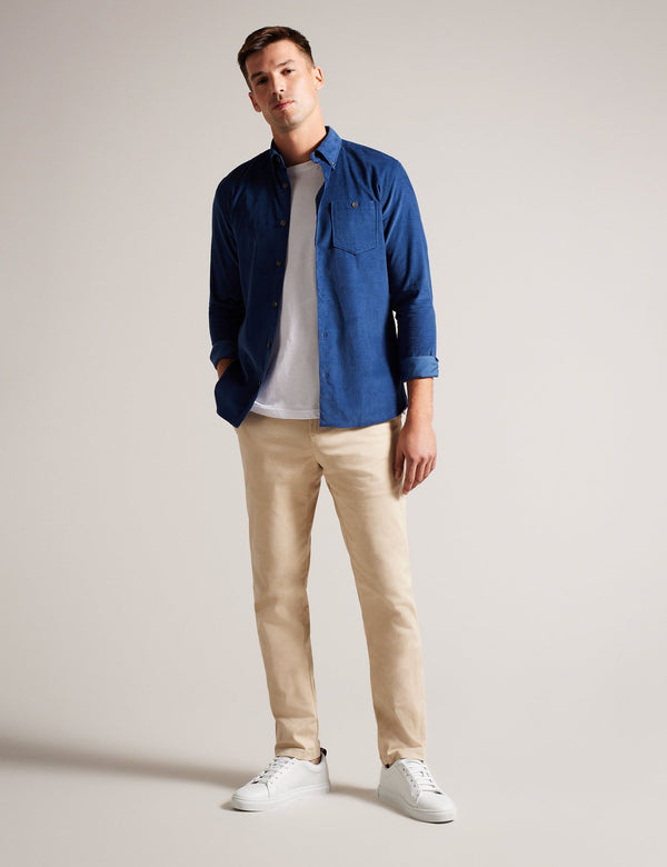 SLIM TEXTURED CHINO TROUSER | STONE