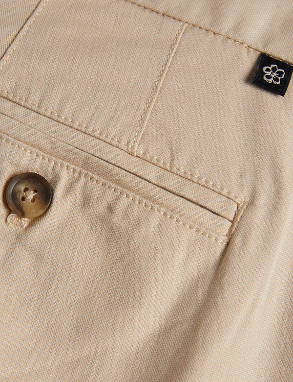 SLIM TEXTURED CHINO TROUSER | STONE