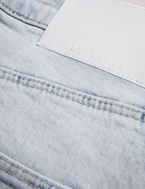 HIGH RISE DENIM SHORT | LT-BLUE