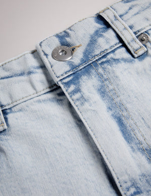HIGH RISE DENIM SHORT | LT-BLUE