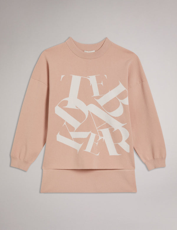 JACQUARD KNIT TOP | PINK