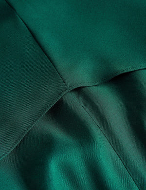 HALTER NECK JUMPSUIT WITH WRAP BODICE | DK-GREEN