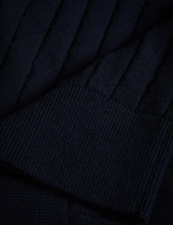 OPEN COLLAR POLO | NAVY