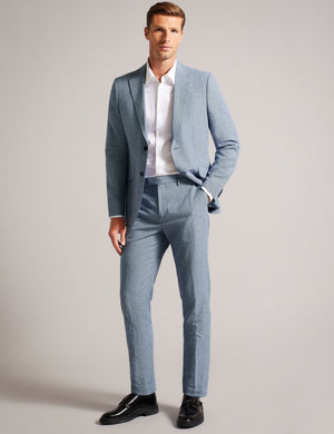 SLIM PUPPYTOOTH TROUSERS | BLUE
