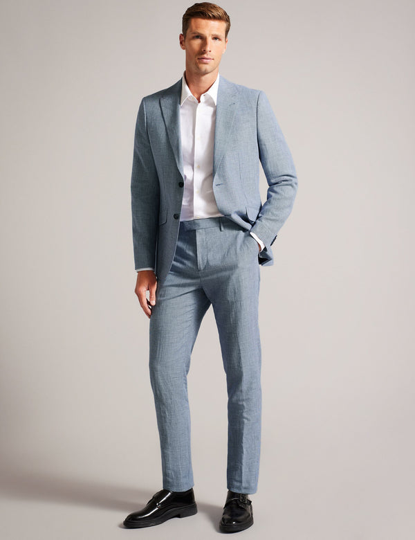 SLIM PUPPYTOOTH TROUSERS | BLUE