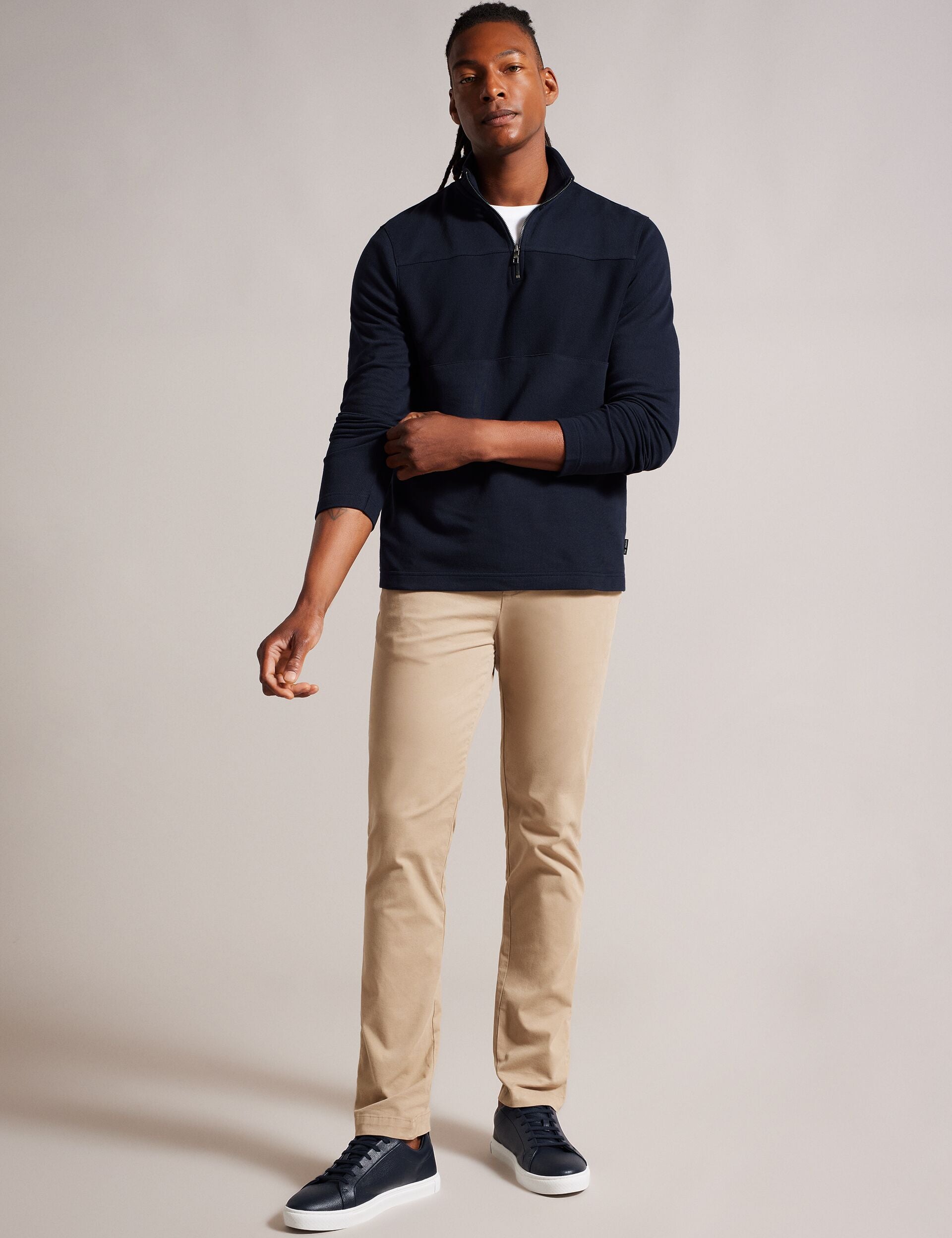 Navy Half Zip Sweater | Gazine | Ted Baker US