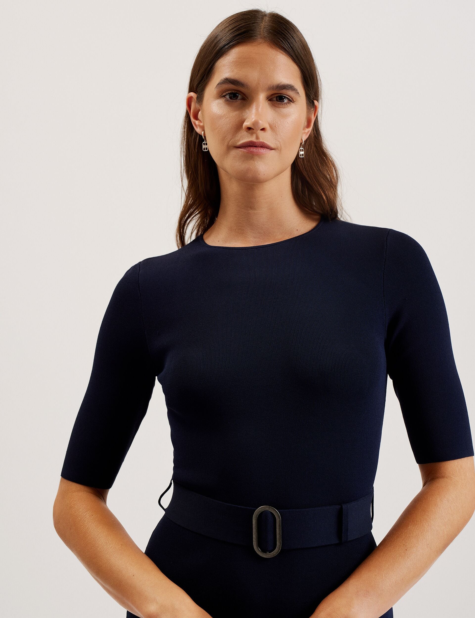 SAMALEE - Knitted Midi Dress with Flippy Skirt DK-BLUE / Ted Size 2 (US 6) SAMALEE - Knitted Midi Dress with Flippy Skirt DK-BLUE / Ted Size 2 (US 6)