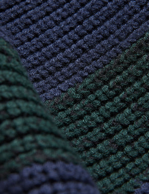 RIBBED STRIPED SCARF | DK-GREEN