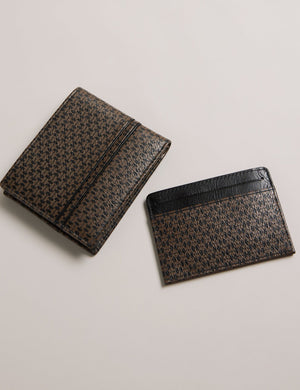 LEATHER WALLET AND CARDHOLDER SET | BLACK