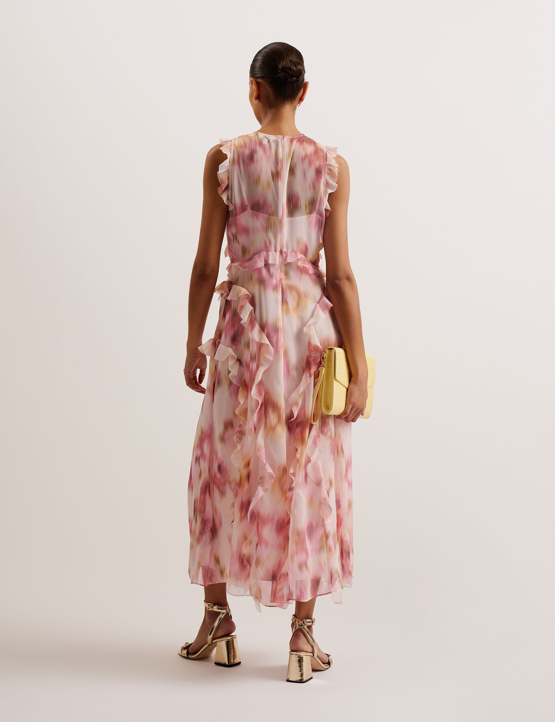 Blurred Floral Print Midi Dress | Hisako | Ted Baker US