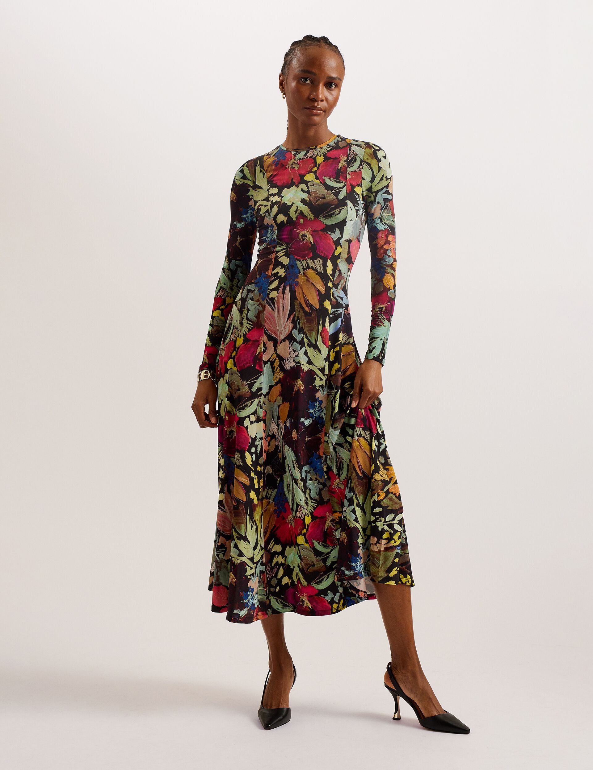 Painted Floral Print Midaxi Dress | Alexann | Ted Baker US