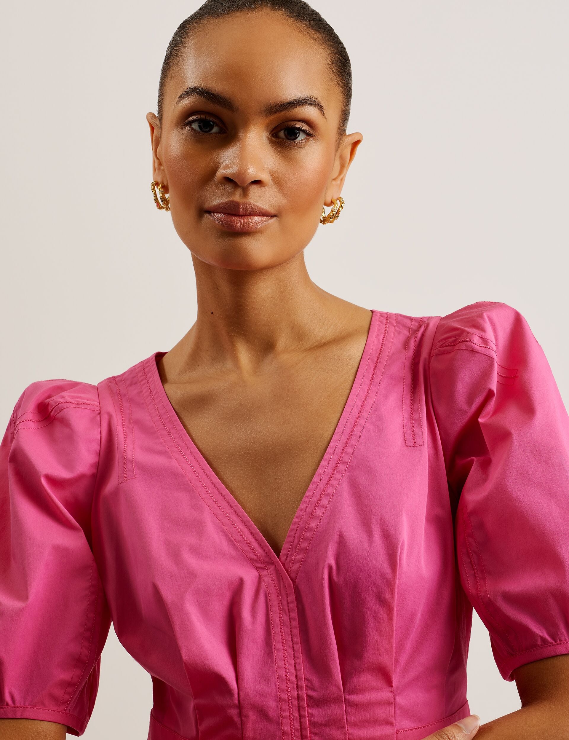 Peplum Balloon Sleeve Top | Burdur | Ted Baker US