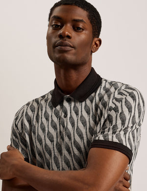 JACQUARD POLO | BROWN