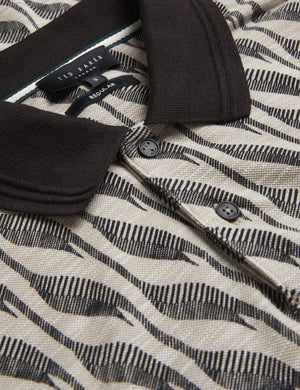 JACQUARD POLO | BROWN