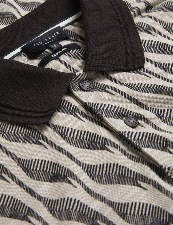 JACQUARD POLO | BROWN