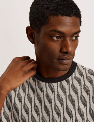 JACQUARD T-SHIRT | BROWN