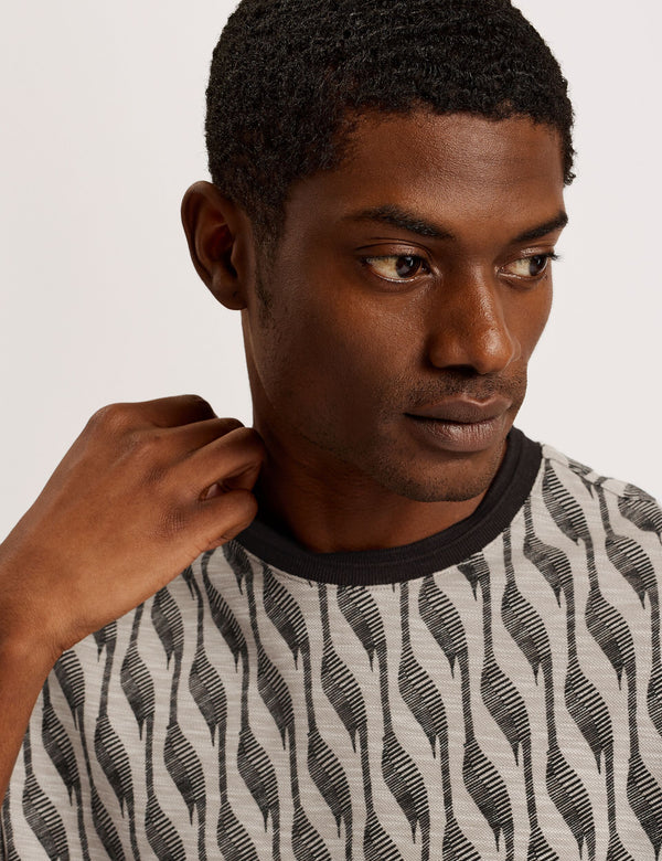 JACQUARD T-SHIRT | BROWN