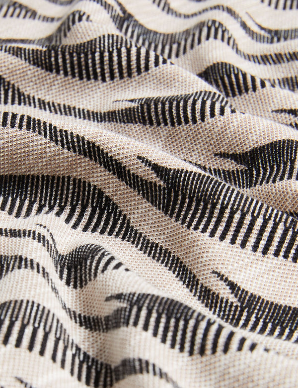 JACQUARD T-SHIRT | BROWN