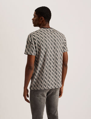 JACQUARD T-SHIRT | BROWN