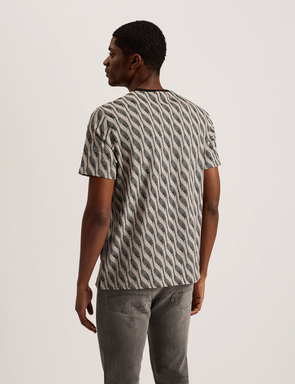 JACQUARD T-SHIRT | BROWN
