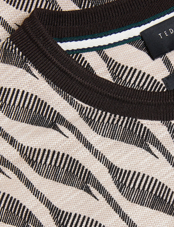 JACQUARD T-SHIRT | BROWN