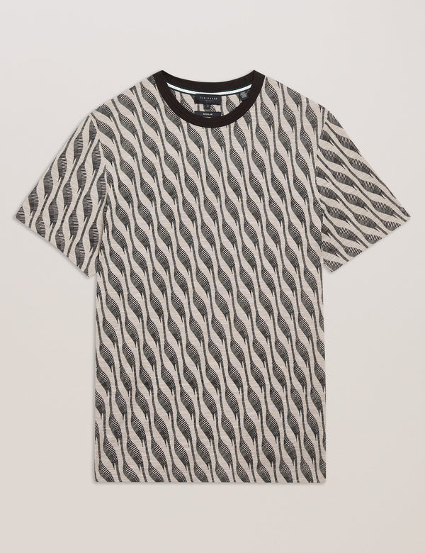 JACQUARD T-SHIRT | BROWN