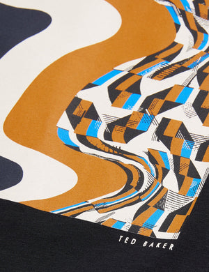 REGULAR BOX PRINT T-SHIRT | BLACK