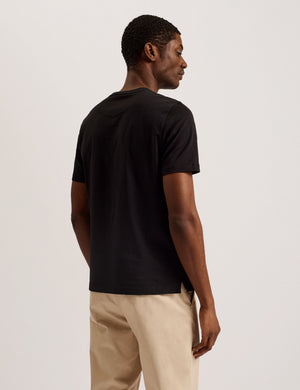 REGULAR BOX PRINT T-SHIRT | BLACK