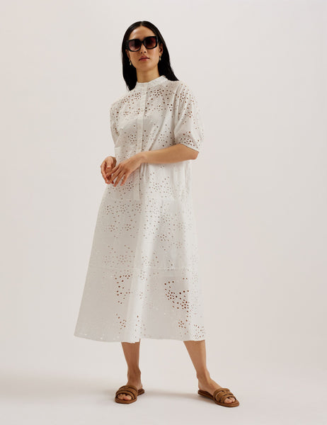 Oversized Broderie Dress | Nikaia | Ted Baker US