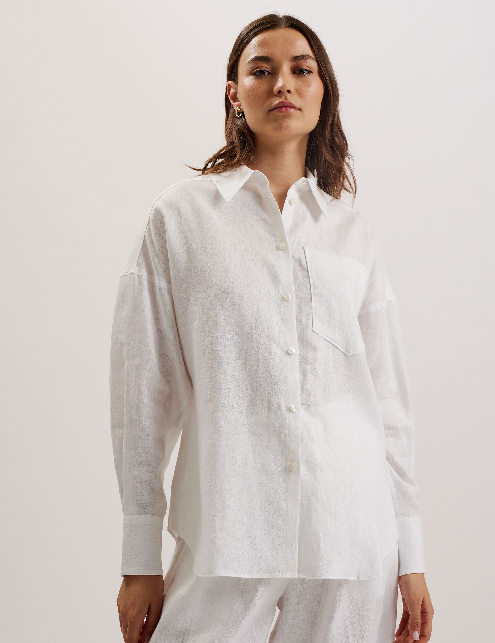 Oversized Linen Shirt | Toloca | Ted Baker US