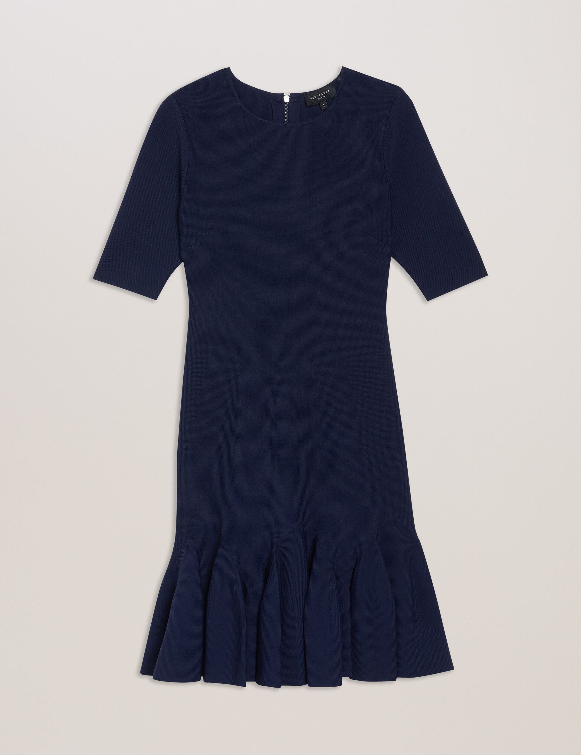 Pleated Hem Knitted Bodycon Mini Dress | Alzann | Ted Baker US