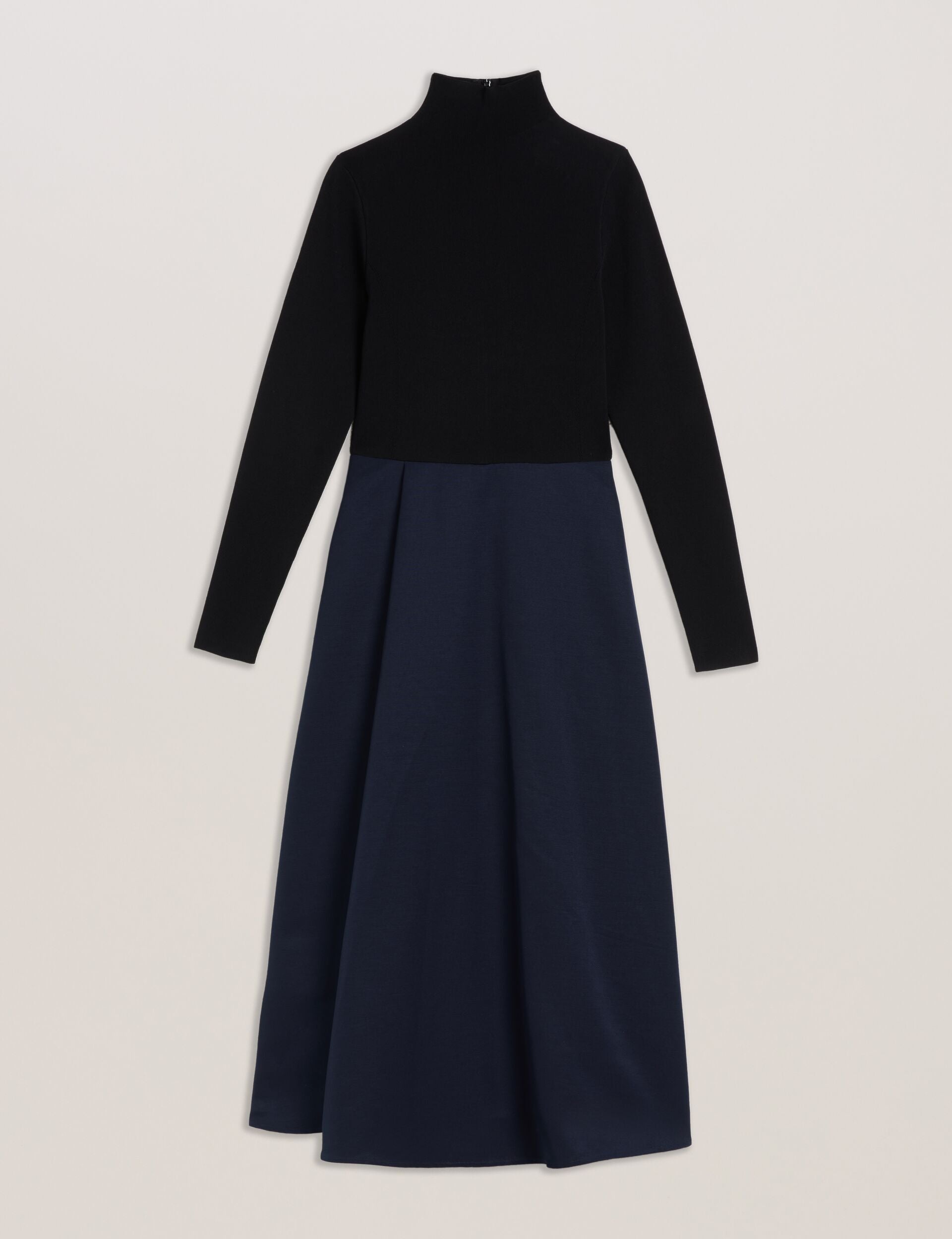 Ted Baker Women's Knit Bodice Wrap Skirt Dress - Black - Size 0 / US 2 Ted Baker Women's Knit Bodice Wrap Skirt Dress - Black - Size 0 / US 2