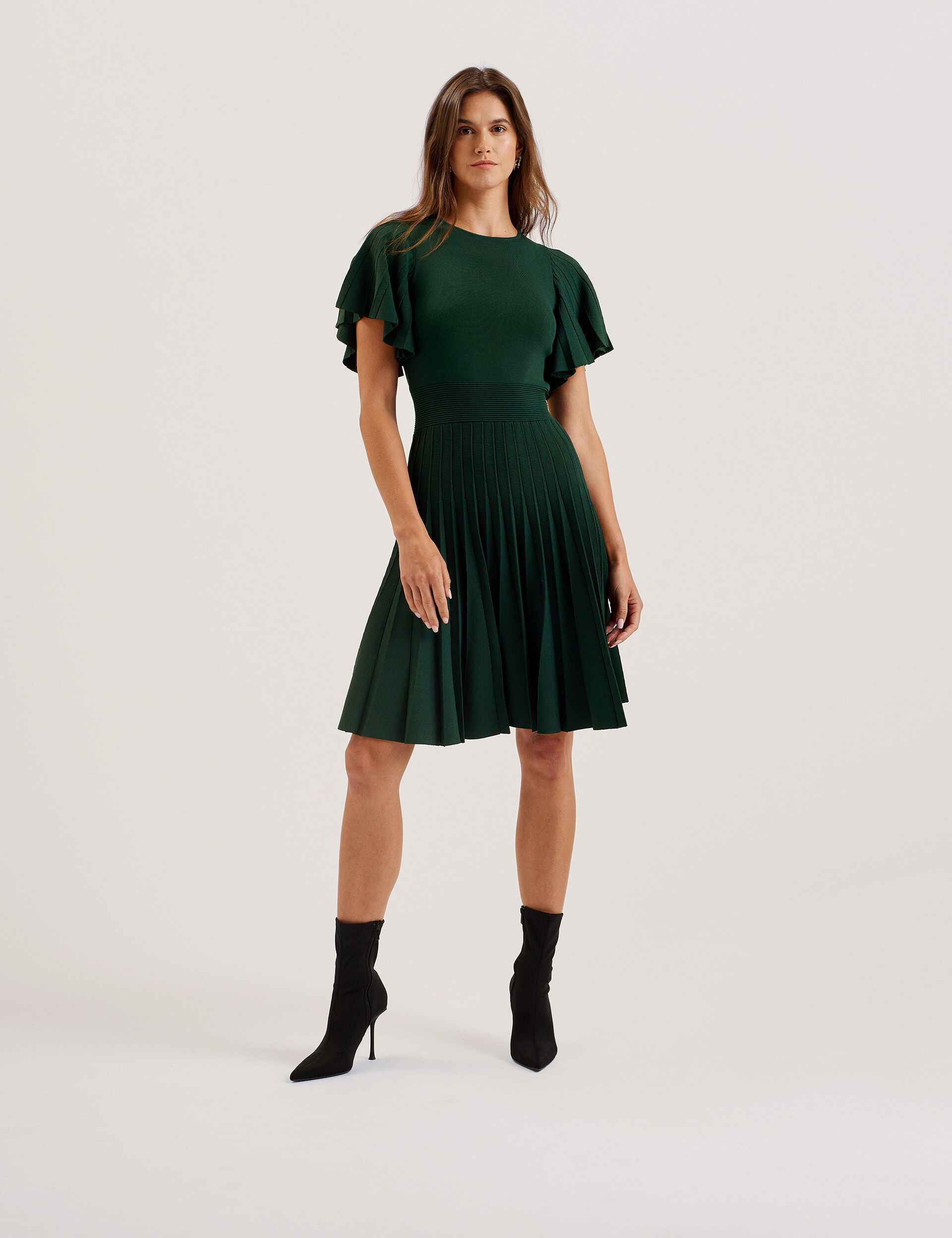 Knitted Angel Sleeve Mini Dress | Alenha | Ted Baker UK Knitted Angel Sleeve Mini Dress | Alenha | Ted Baker UK