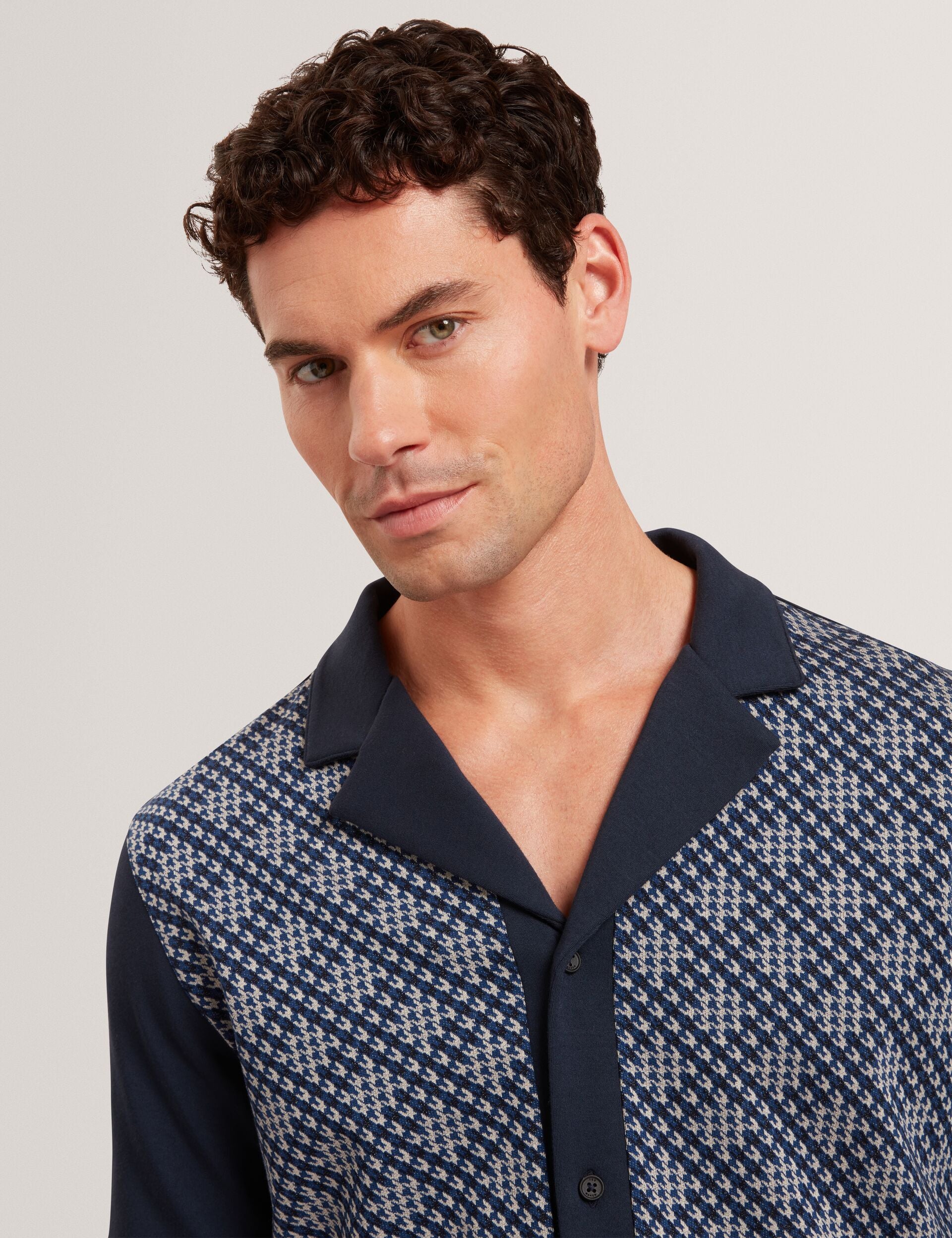 Argyle Check Short Sleeve Jersey Shirt | Danlibe | Ted Baker US