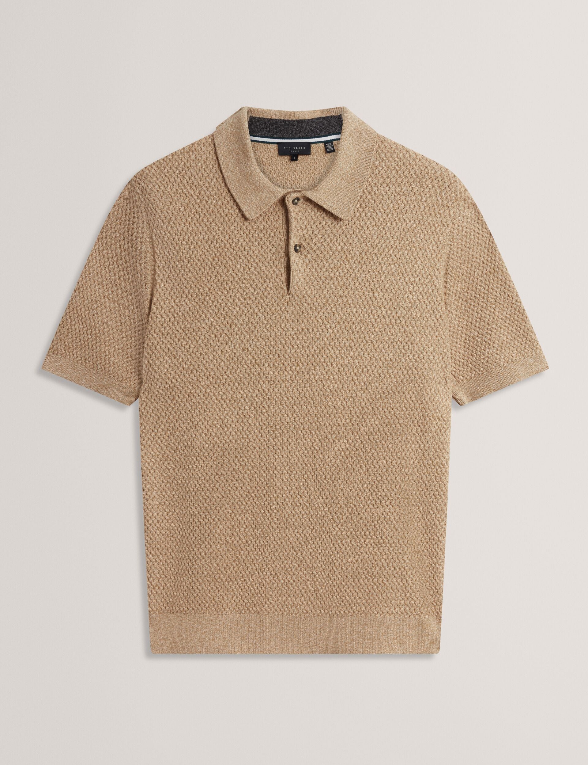 Textured Stitch Knitted Polo Shirt | Janko | Ted Baker US
