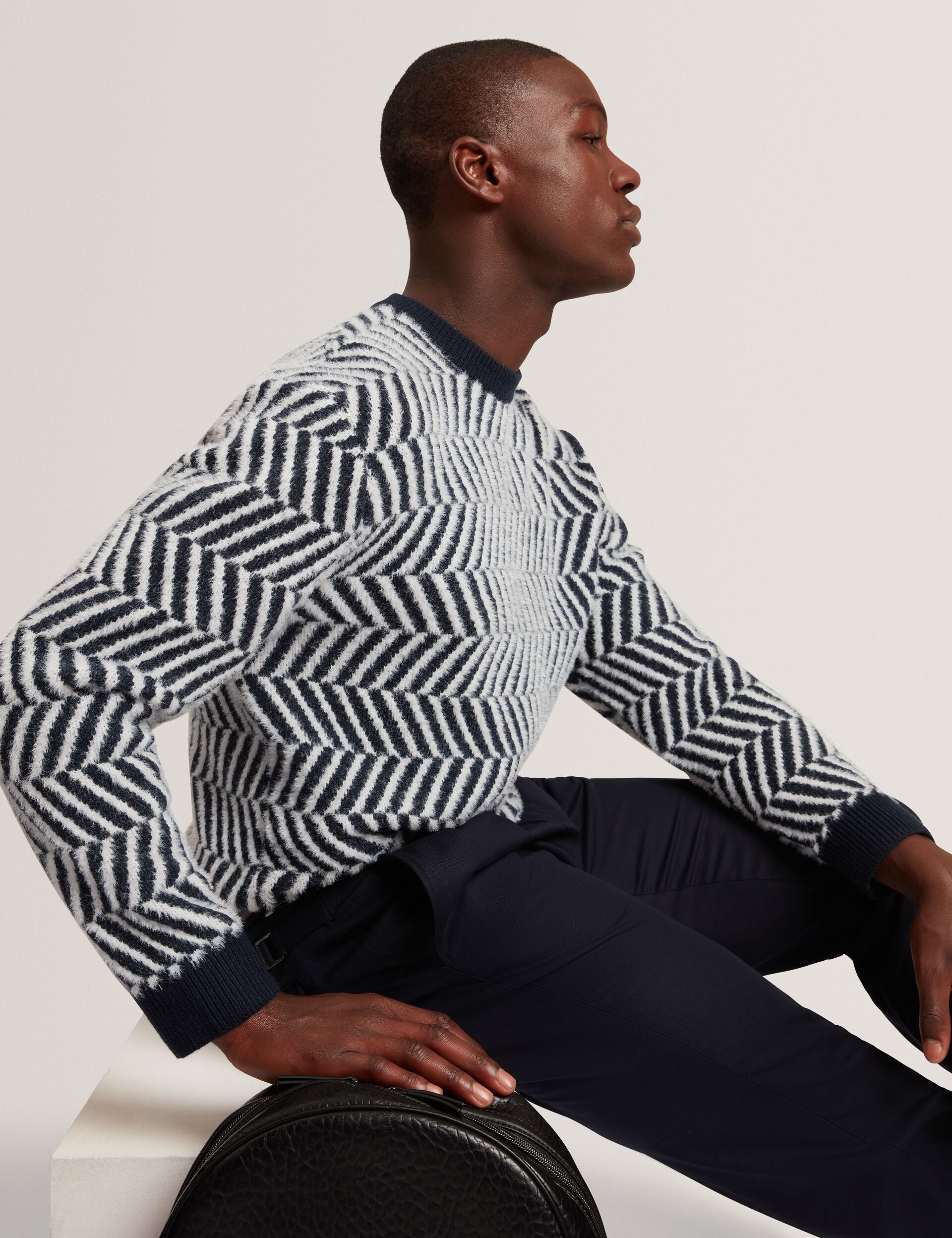 Zig Zag Print Wool Blend Jumper | Sergej | Ted Baker US