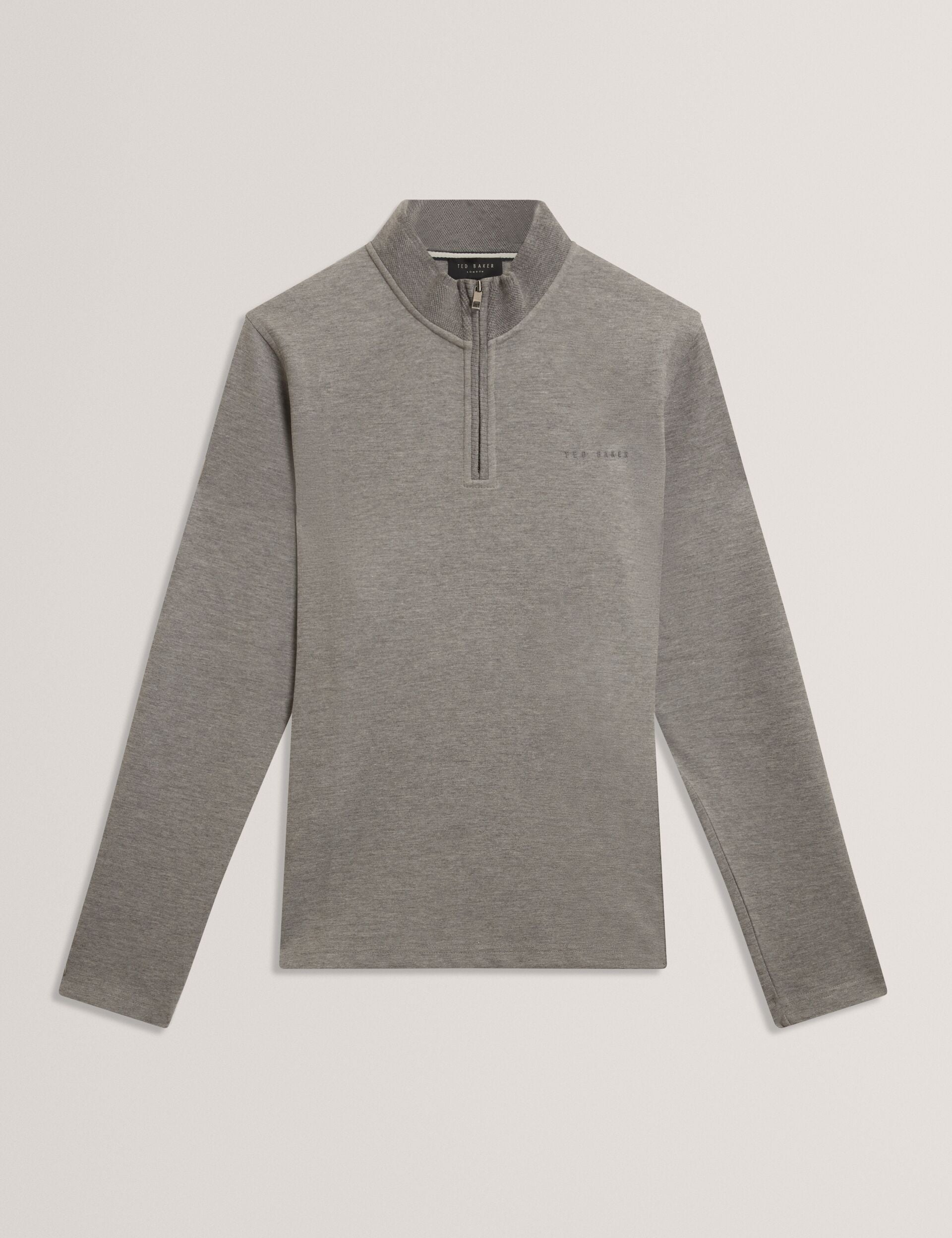 CRABTRE Stretch Cotton Zip Neck Sweatshirt