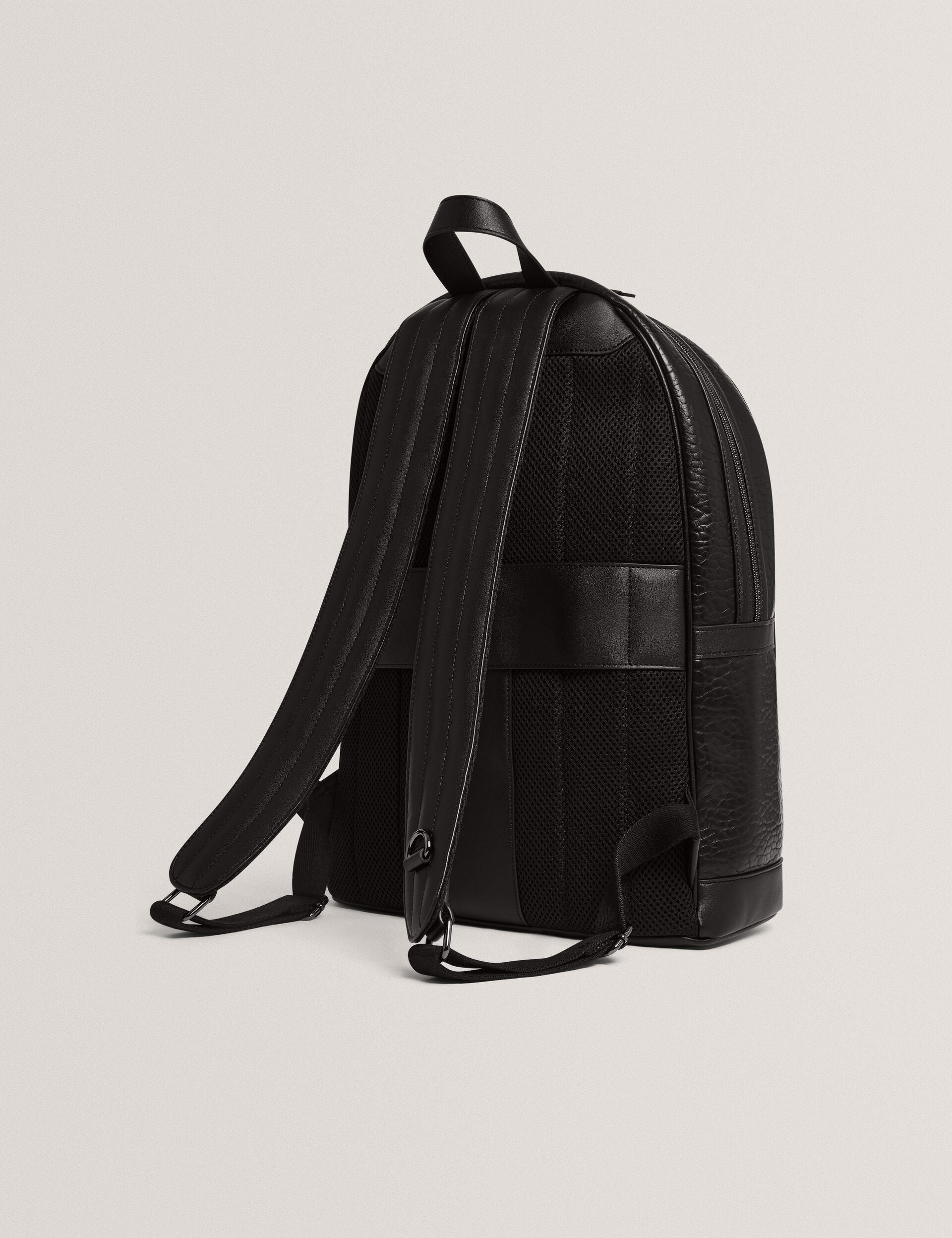 asos ted baker leather backpack Pebbled Faux Leather Laptop Backpack | Periin
