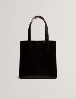 Ted Baker Patent Croc Texture Large Icon Tote Bag