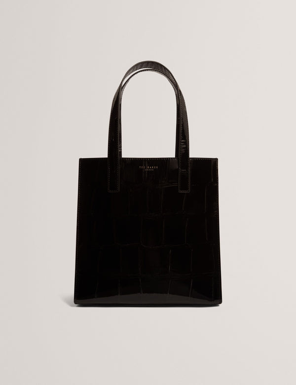 Ted Baker Patent Croc Texture Large Icon Tote Bag
