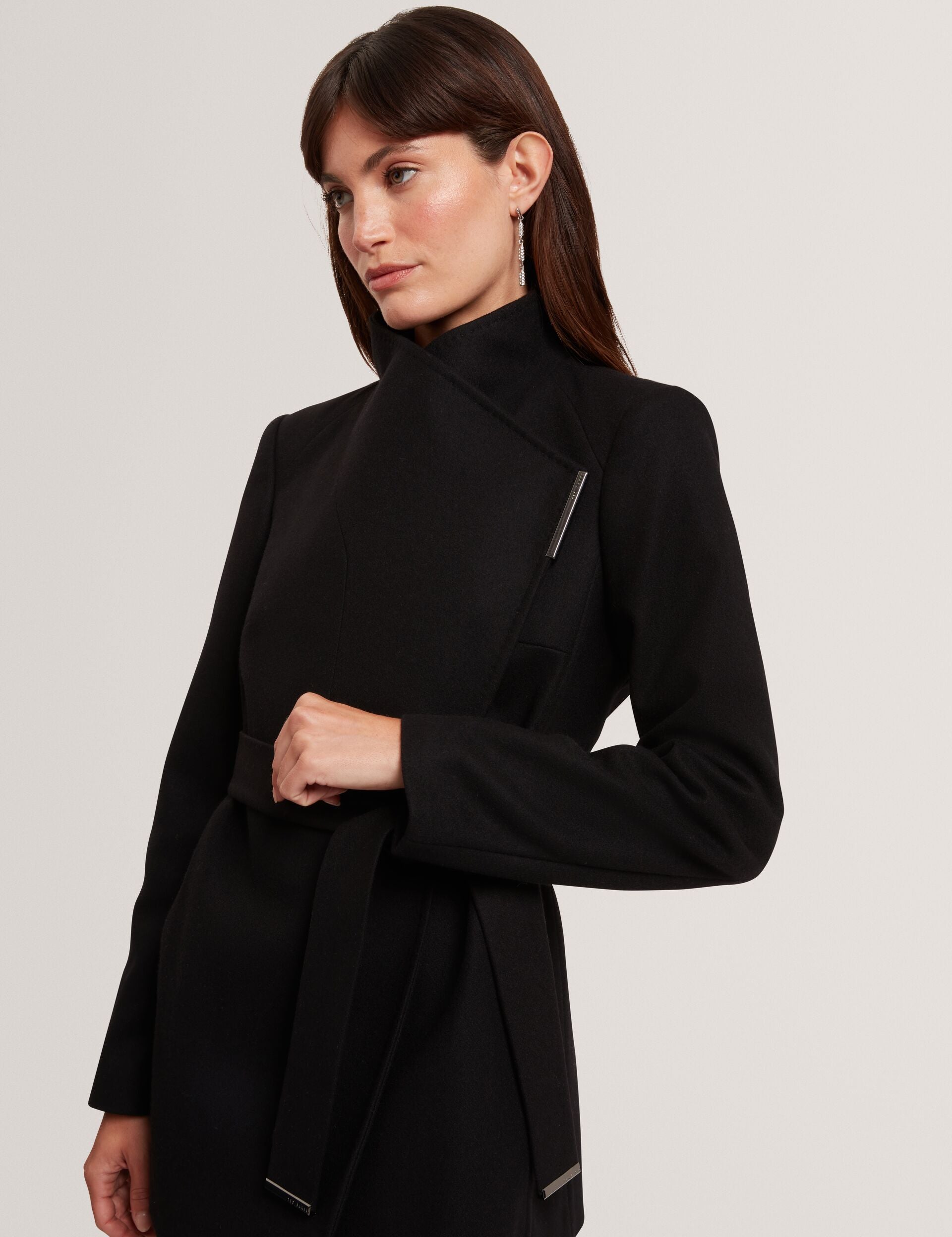 Short Belted Wool Wrap Coat | Rosess | Ted Baker US