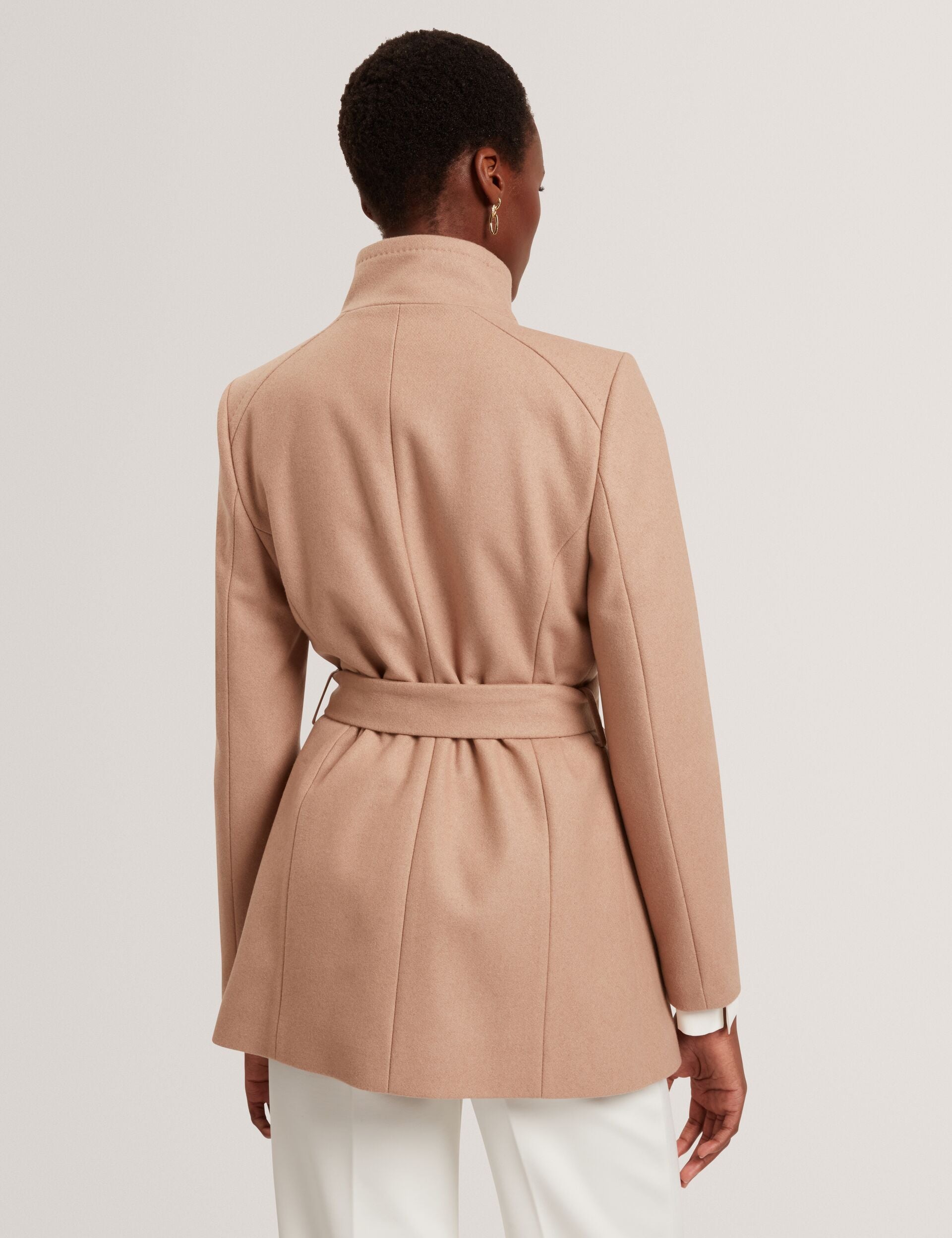 Short Belted Wool Wrap Coat | Rosess | Ted Baker US