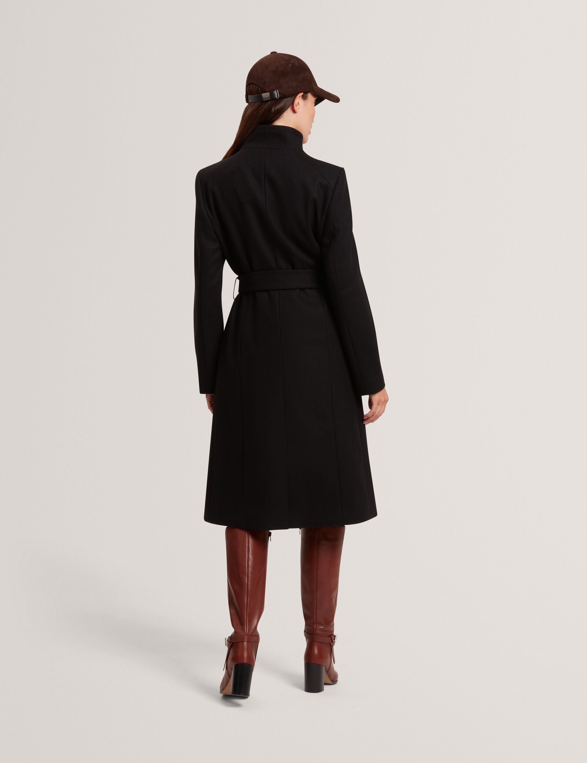 Mid Length Belted Wool Wrap Coat | Rose | Ted Baker US