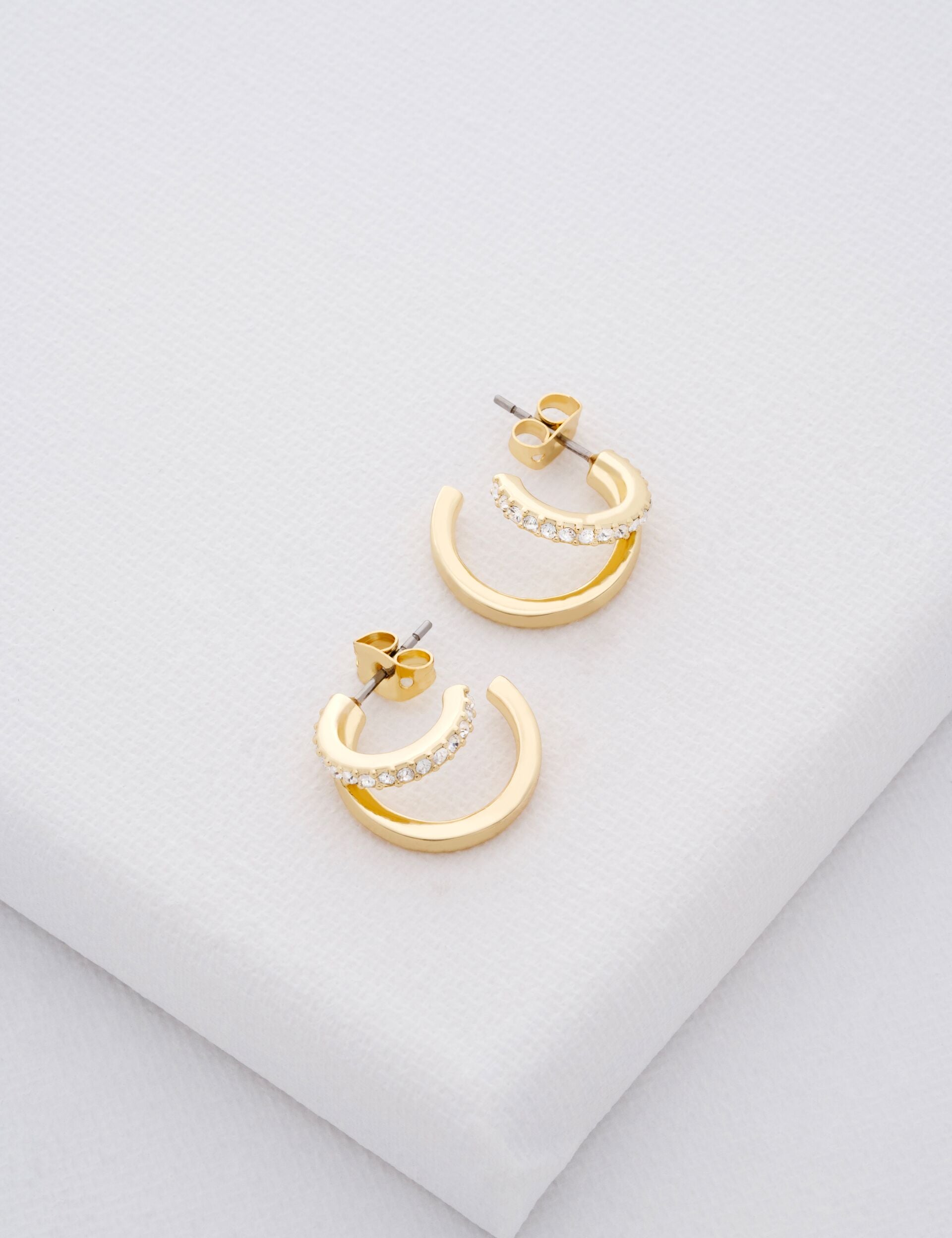 TED BAKER HELIAS Crystal Double Hoop Earrings - TBJ3458-02-02 CASIO TED BAKER HELIAS Crystal Double Hoop Earrings - TBJ3458-02-02 CASIO