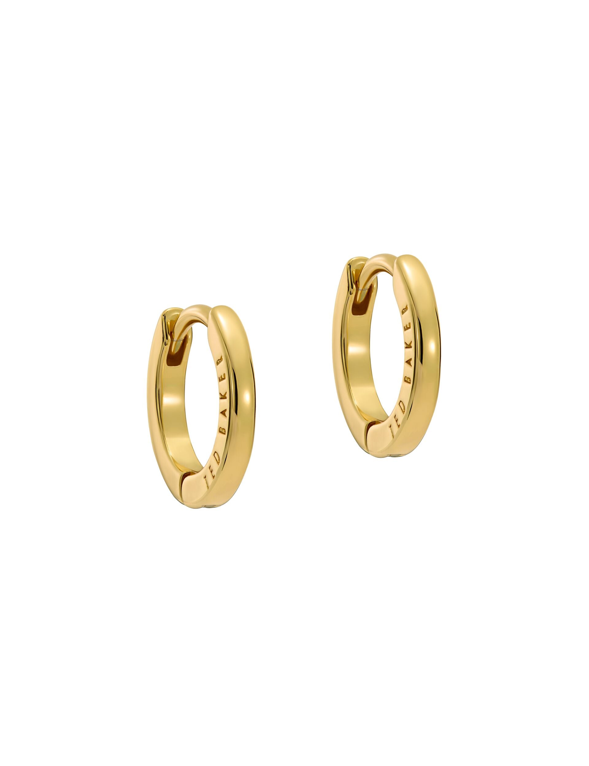 CRISLIE - Engraved Logo Small Hoop Earrings