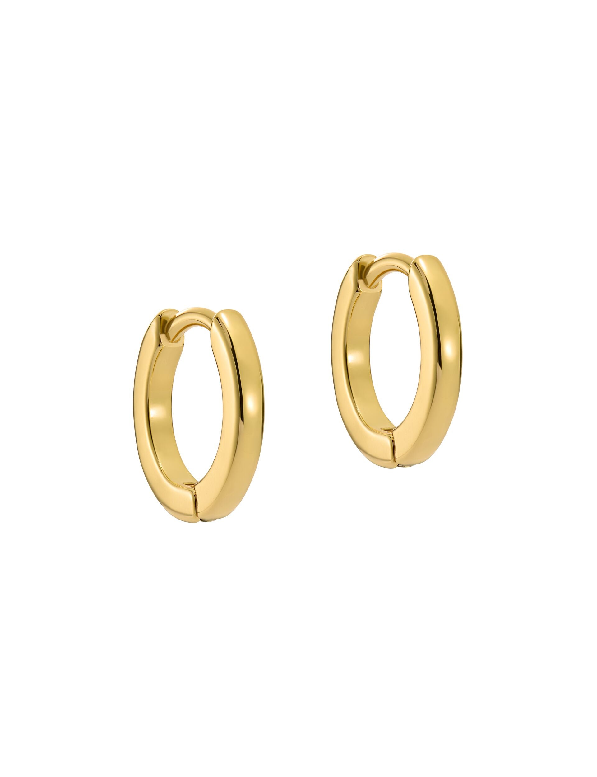 Gold Engraved Logo Small Hoop Earrings Crislie Ted Baker UK