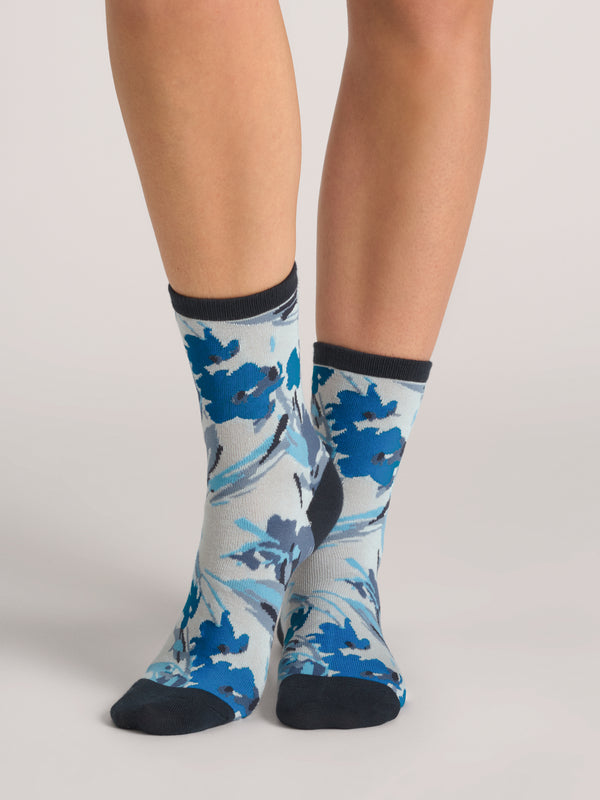 DRESS CREW FLORAL | BLUE